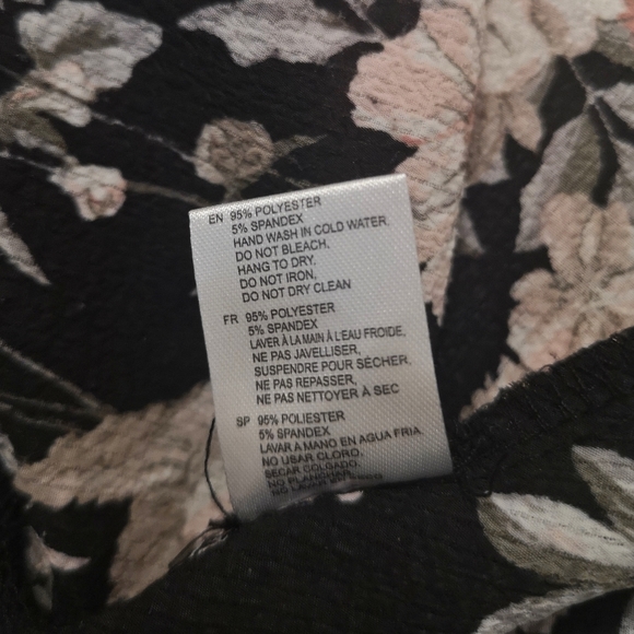 Moiety Floral Wrap Dress Waist Tie Crepe Fabric - Picture 9 of 9